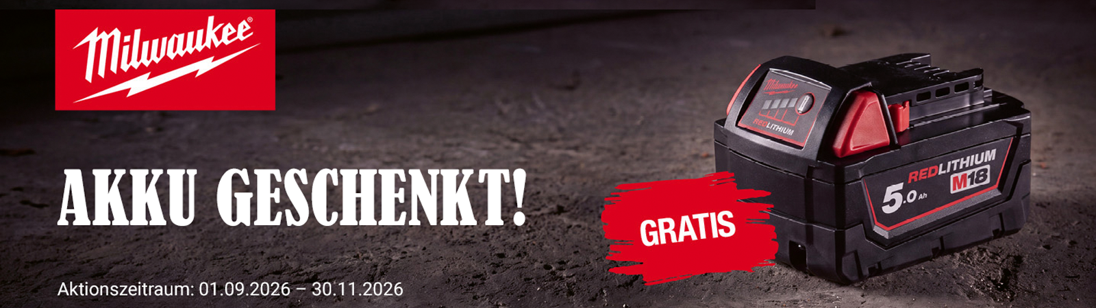 Milwaukee Gratis Akku